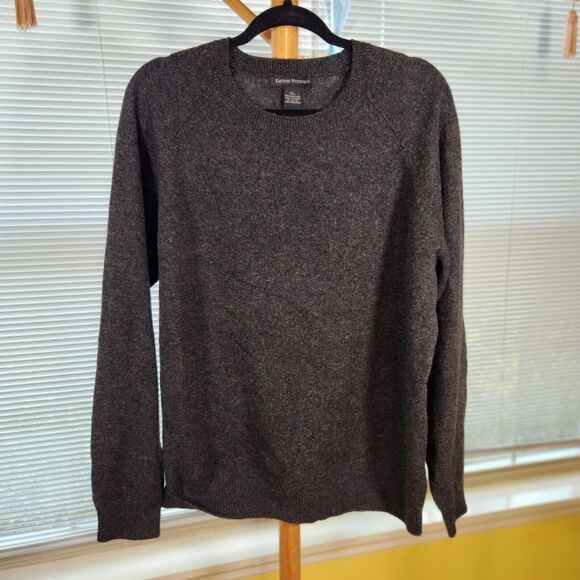 Vintage Eastside Westside XL $198 Gray Lambs Wool Sweater Y2K Executive - Picture 1 of 8